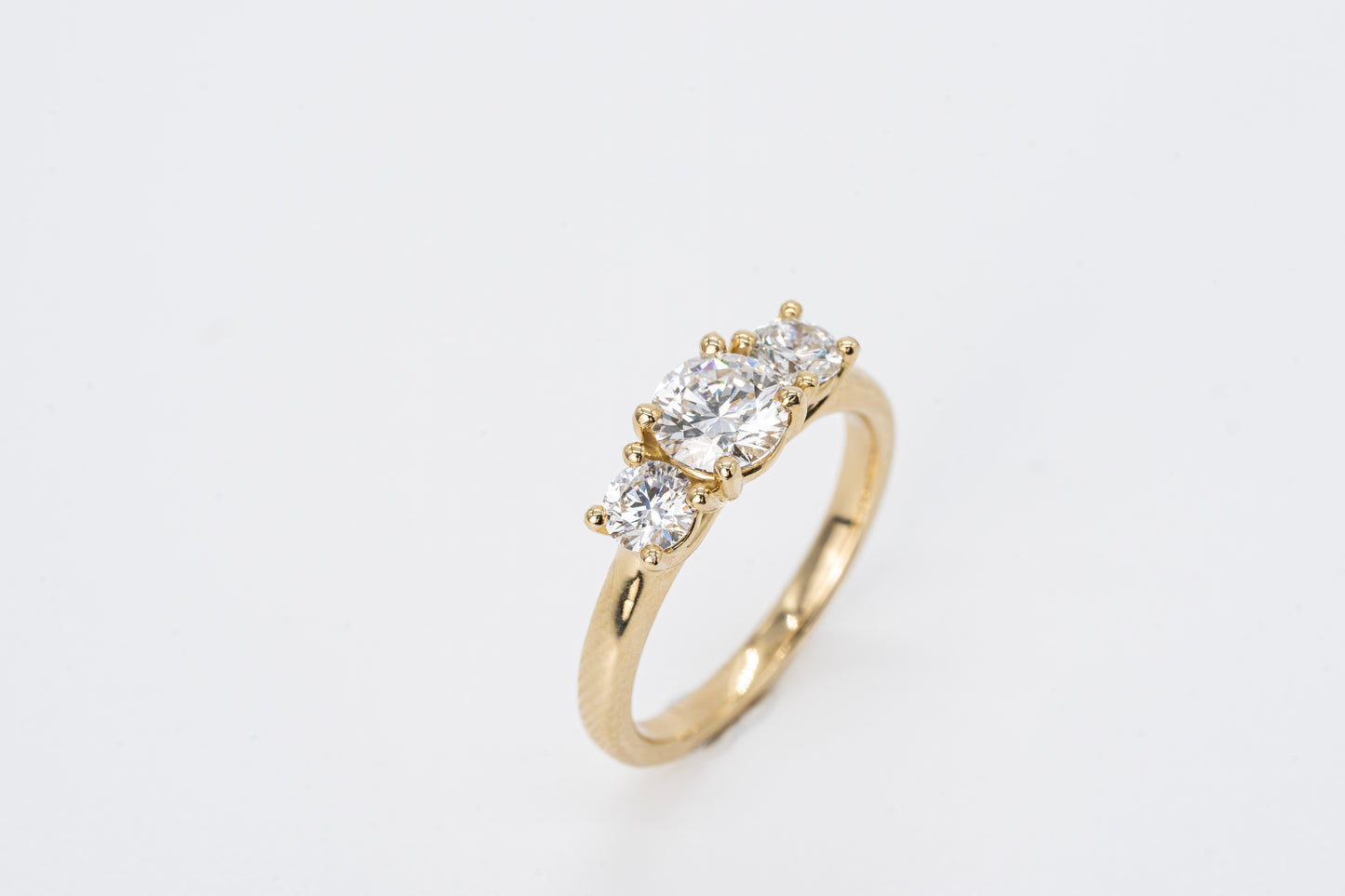 AURELINE - 18CT Yellow Gold Three Stone Diamond Ring