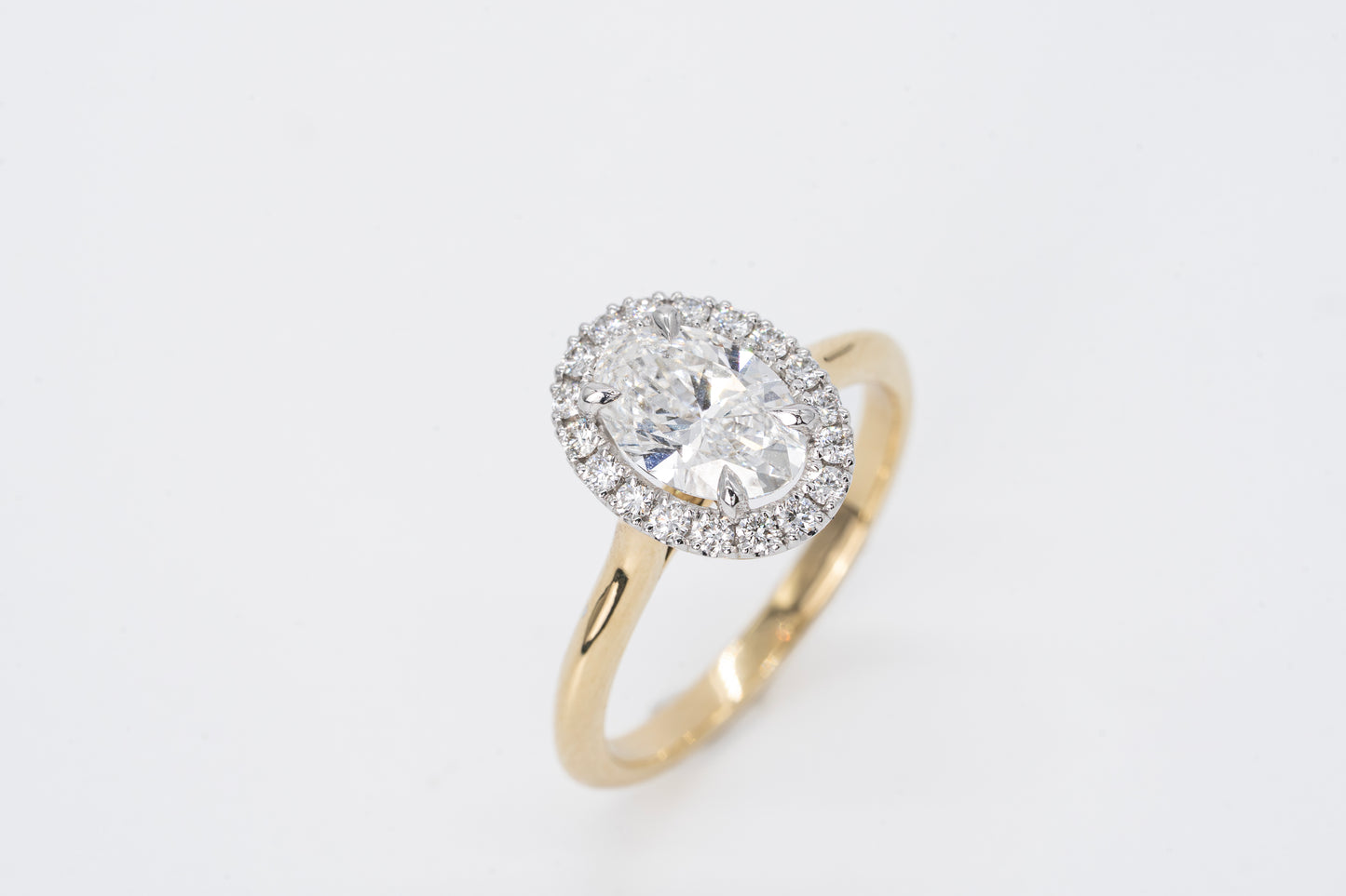 PENELOPE - 18CT Yellow Gold Diamond Halo Ring