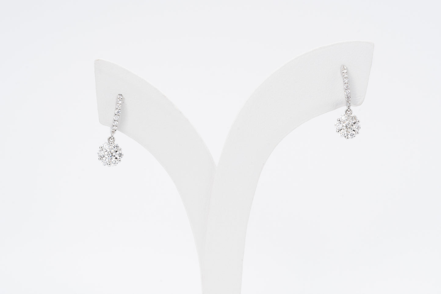 ESTELLE - 18CT White Gold Diamond Earrings