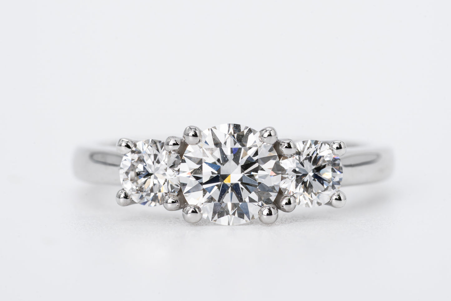 AURELINE - 18CT White Gold Three Stone Diamond Ring