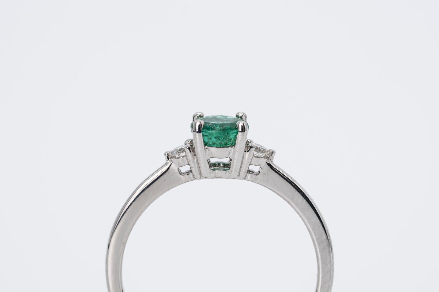 ESME - White Gold Emerald Ring