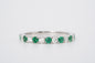 VALERA -18CT White Gold Emerald Diamond Ring