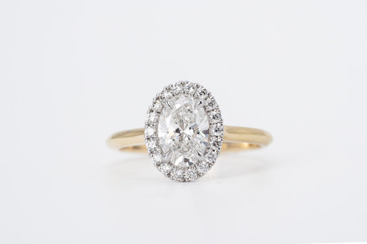PENELOPE - 18CT Yellow Gold Diamond Halo Ring