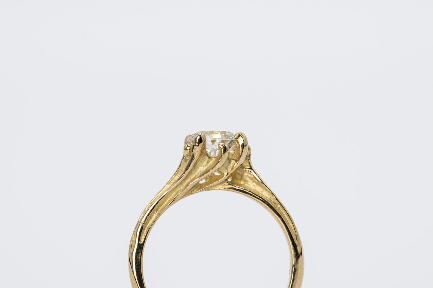 SOLARA - 18CT Yellow Gold Organic Diamond Ring