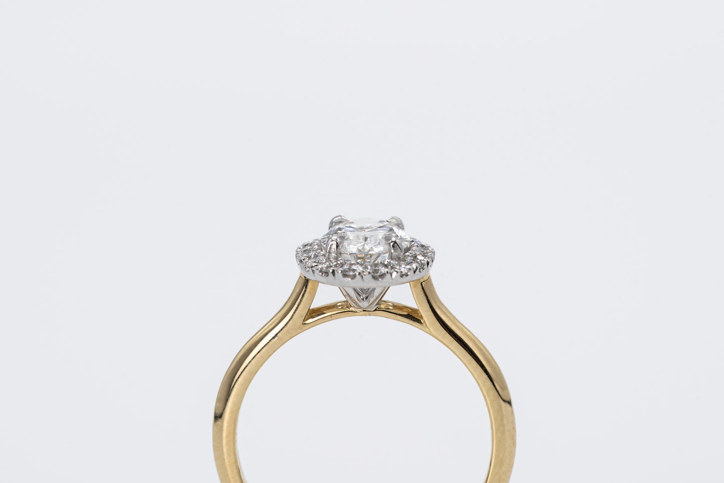 PENELOPE - 18CT Yellow Gold Diamond Halo Ring