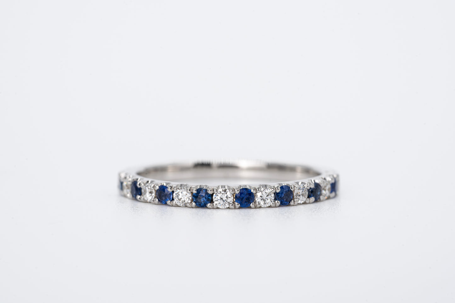 SELENE - 18CT White Gold Sapphire and Diamond Ring