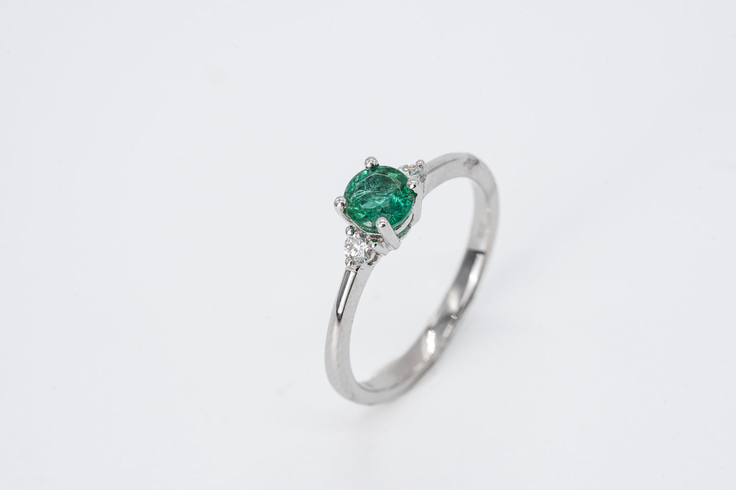 ESME - White Gold Emerald Ring