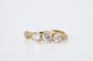 18CT Yellow Gold - Hand Engraved Diamond Set Ring