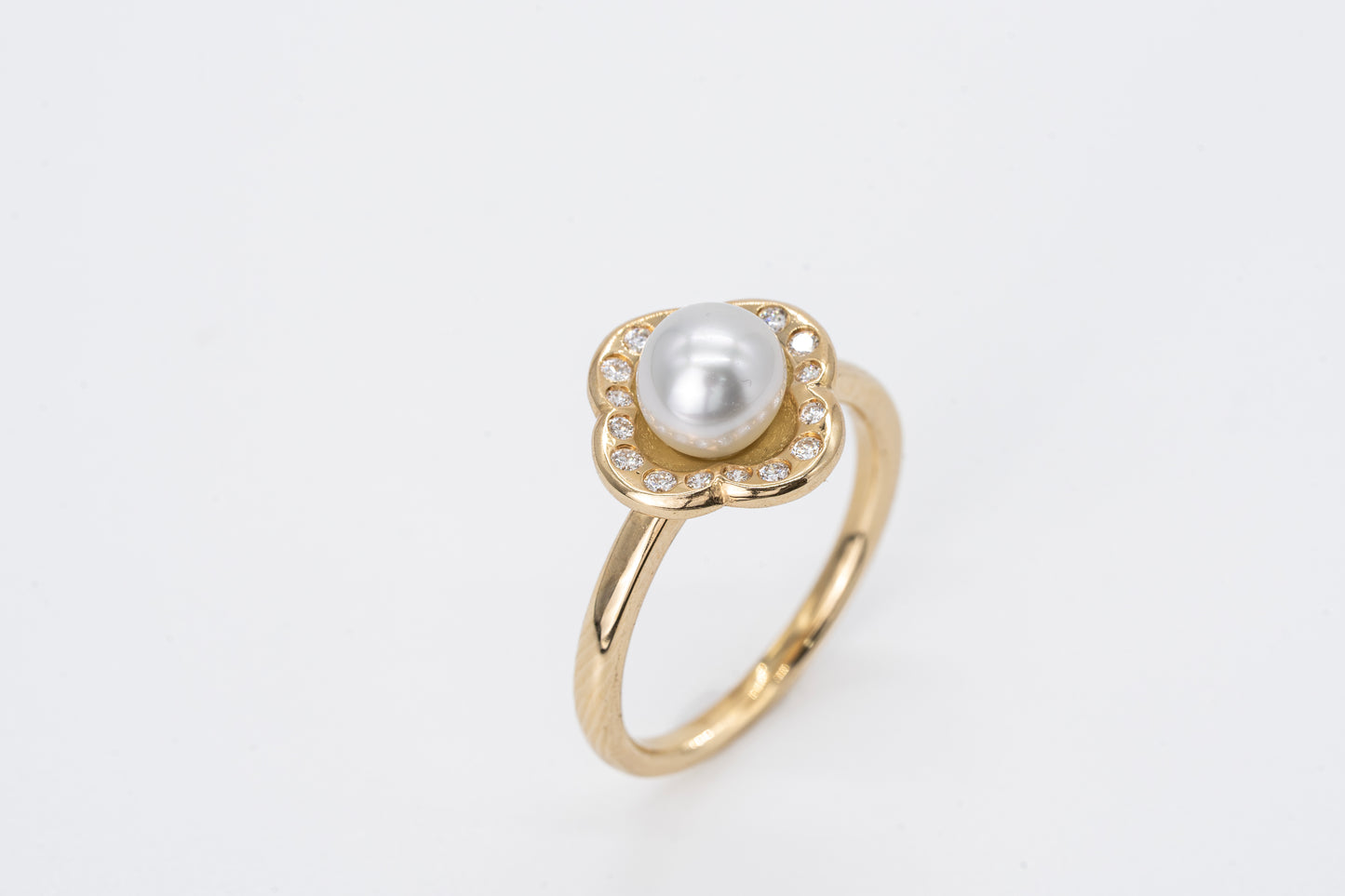 MARIBELLE - 18CT Yellow Gold South Sea Pear & Diamond Ring