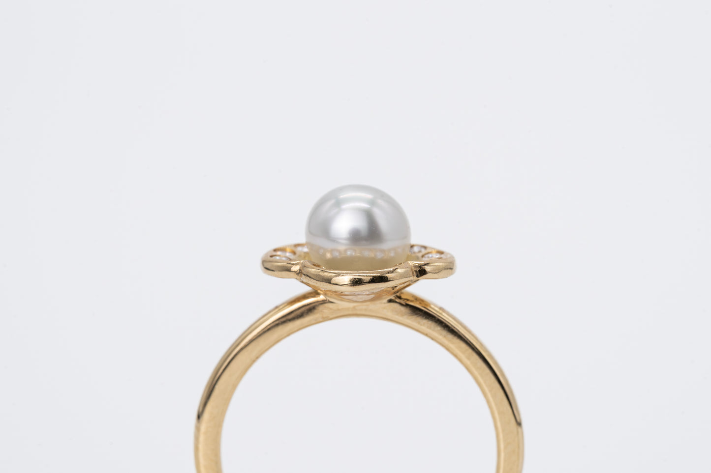 MARIBELLE - 18CT Yellow Gold South Sea Pear & Diamond Ring