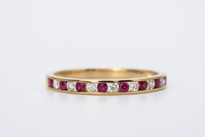 SOLENNE - 18CT Yellow Gold Ruby and Diamond Ring