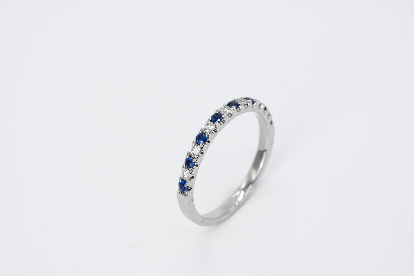 SELENE - 18CT White Gold Sapphire and Diamond Ring