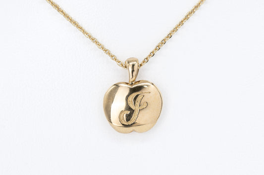 J - 18CT Yellow Gold Apple Pendant