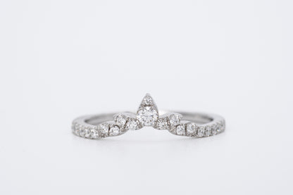 LIRA - 18CT White Gold Diamond Wishbone Ring