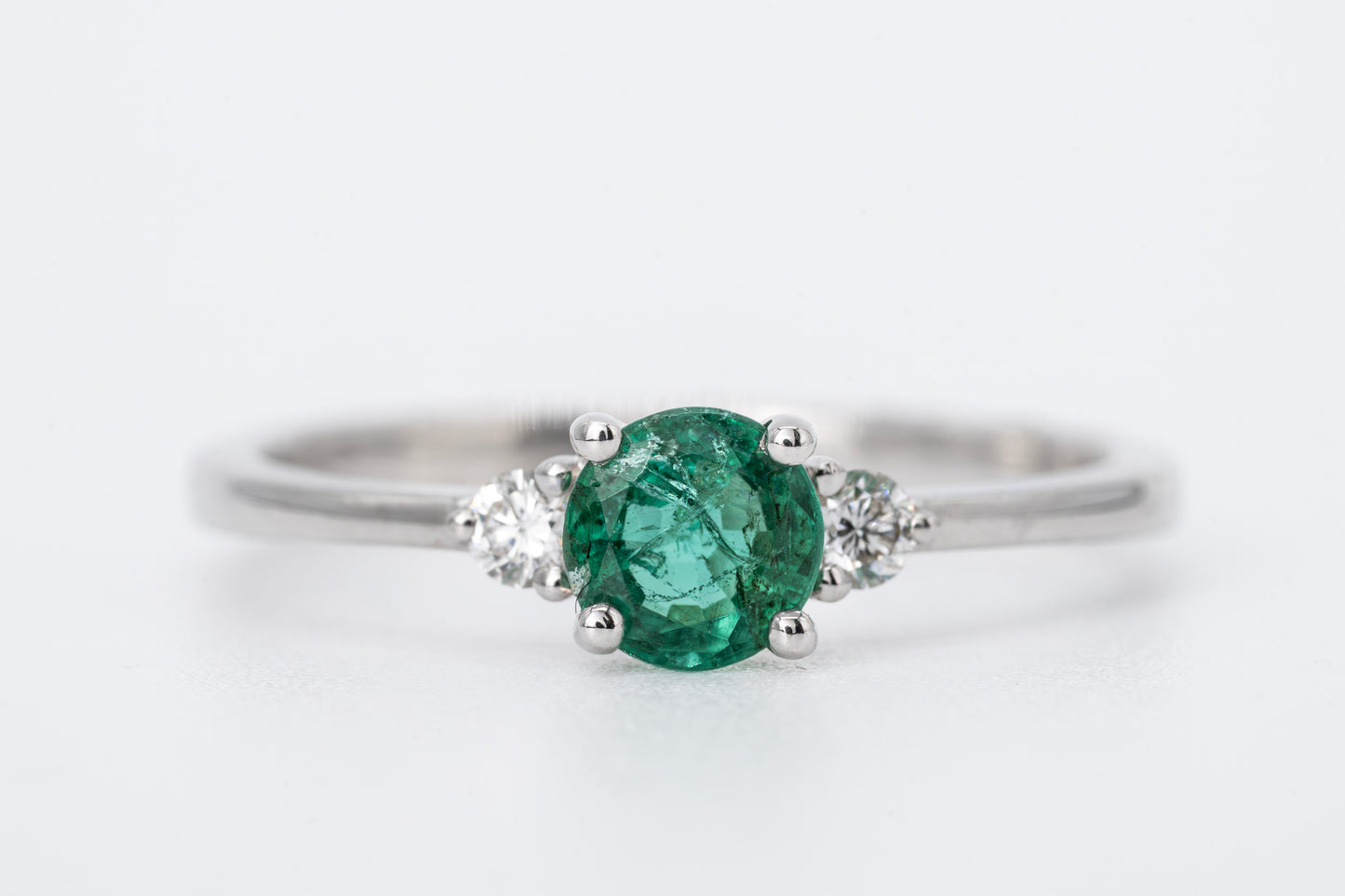 ESME - White Gold Emerald Ring