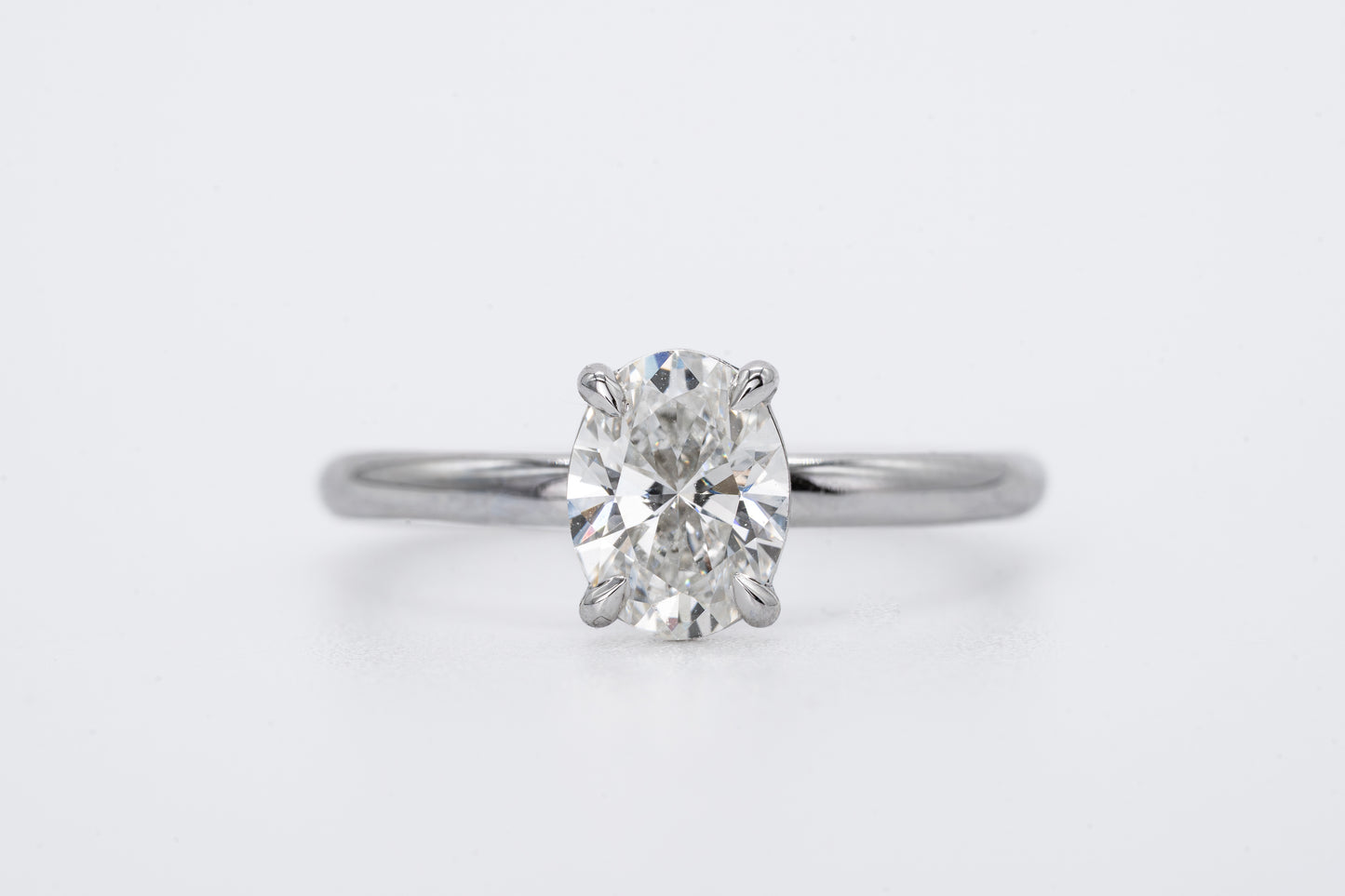 CHARLOTTE - 18CT White Gold Oval Diamond Ring