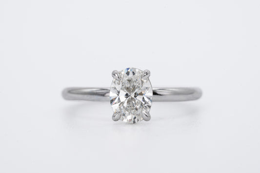 CHARLOTTE - 18CT White Gold Oval Diamond Ring