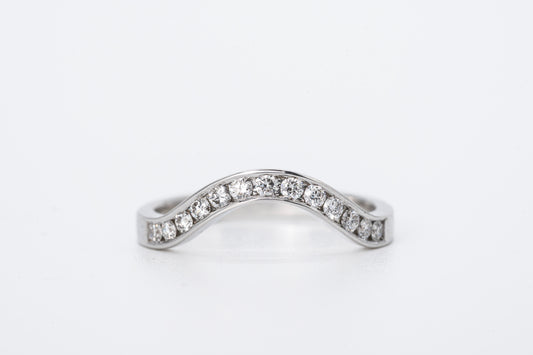 ISLA - 18CT White Gold, Diamond Wishbone Band