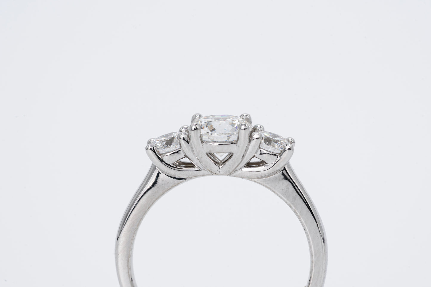 AURELINE - 18CT White Gold Three Stone Diamond Ring
