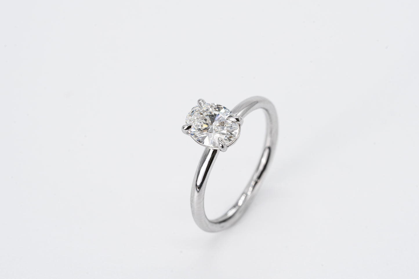 CHARLOTTE - 18CT White Gold Oval Diamond Ring