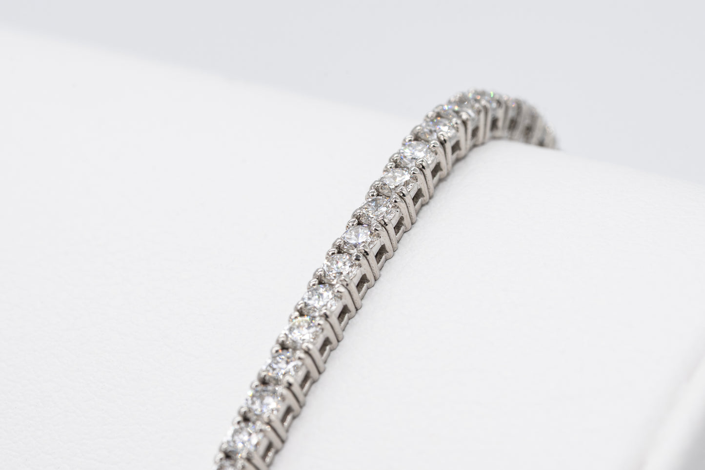 14CT White Gold - Tennis Bracelet