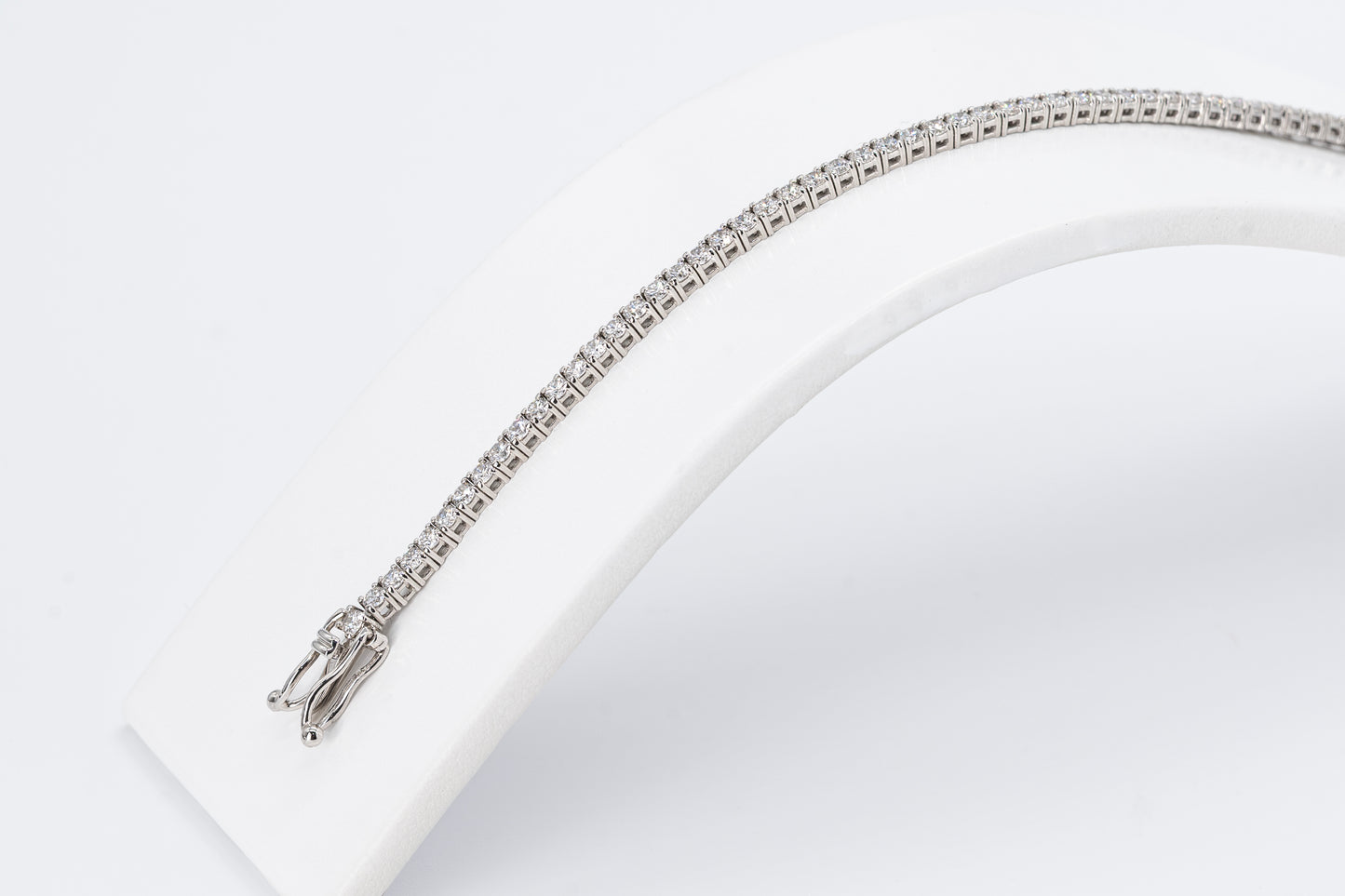 14CT White Gold - Tennis Bracelet