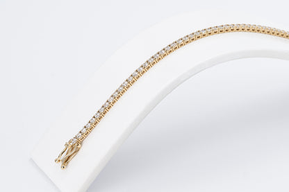 14CT Yellow Gold - Tennis Bracelet (3.8CT)
