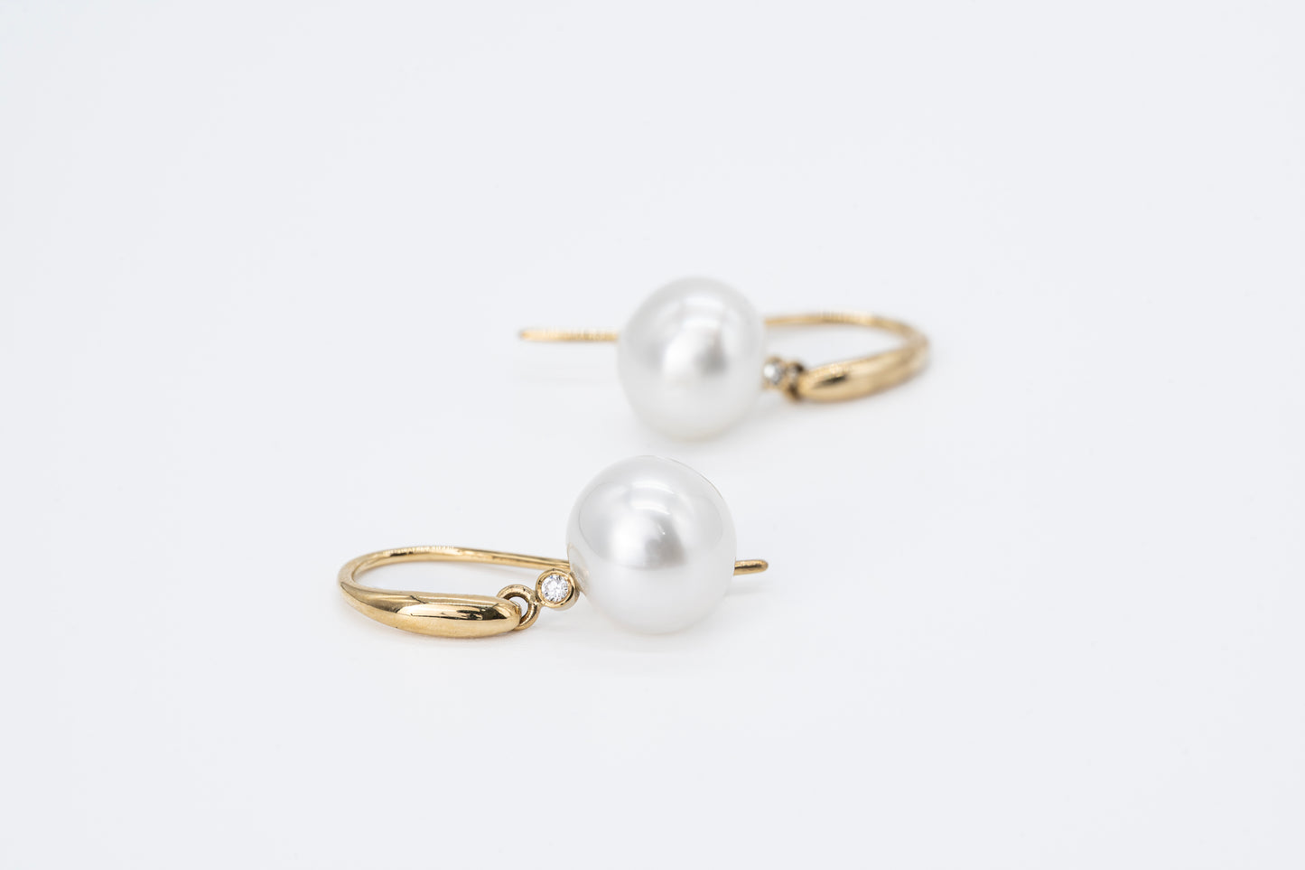 18CT Yellow Gold - ALLISON Pearl Drop Earrings