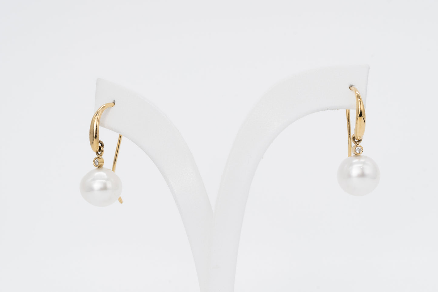 18CT Yellow Gold - ALLISON Pearl Drop Earrings
