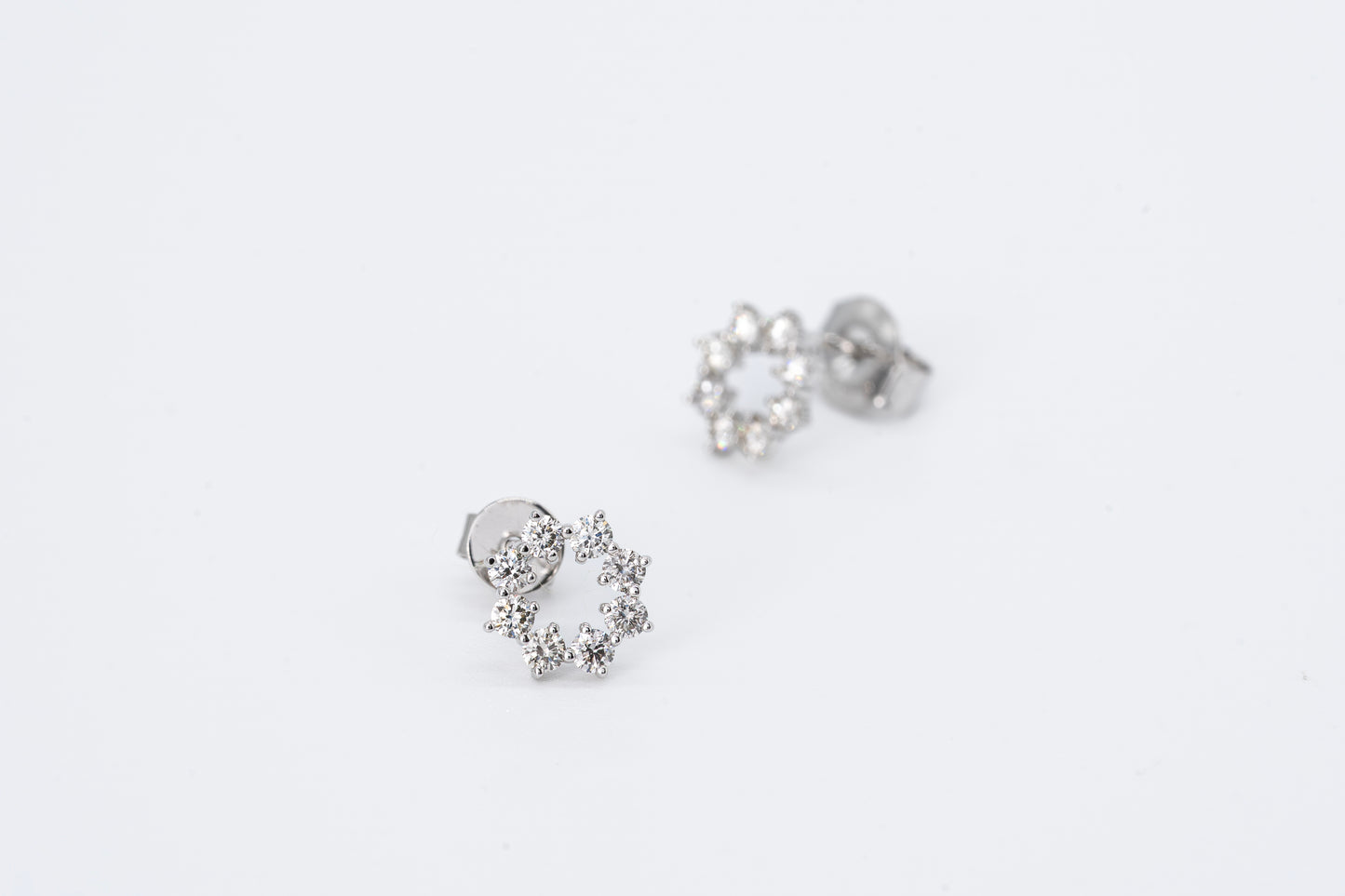 VALENTINA - 18CT White Gold Diamond Halo Earrings