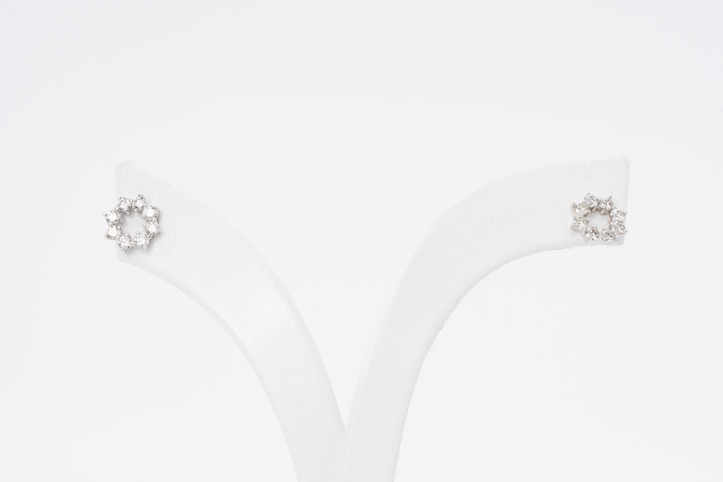 VALENTINA - 18CT White Gold Diamond Halo Earrings