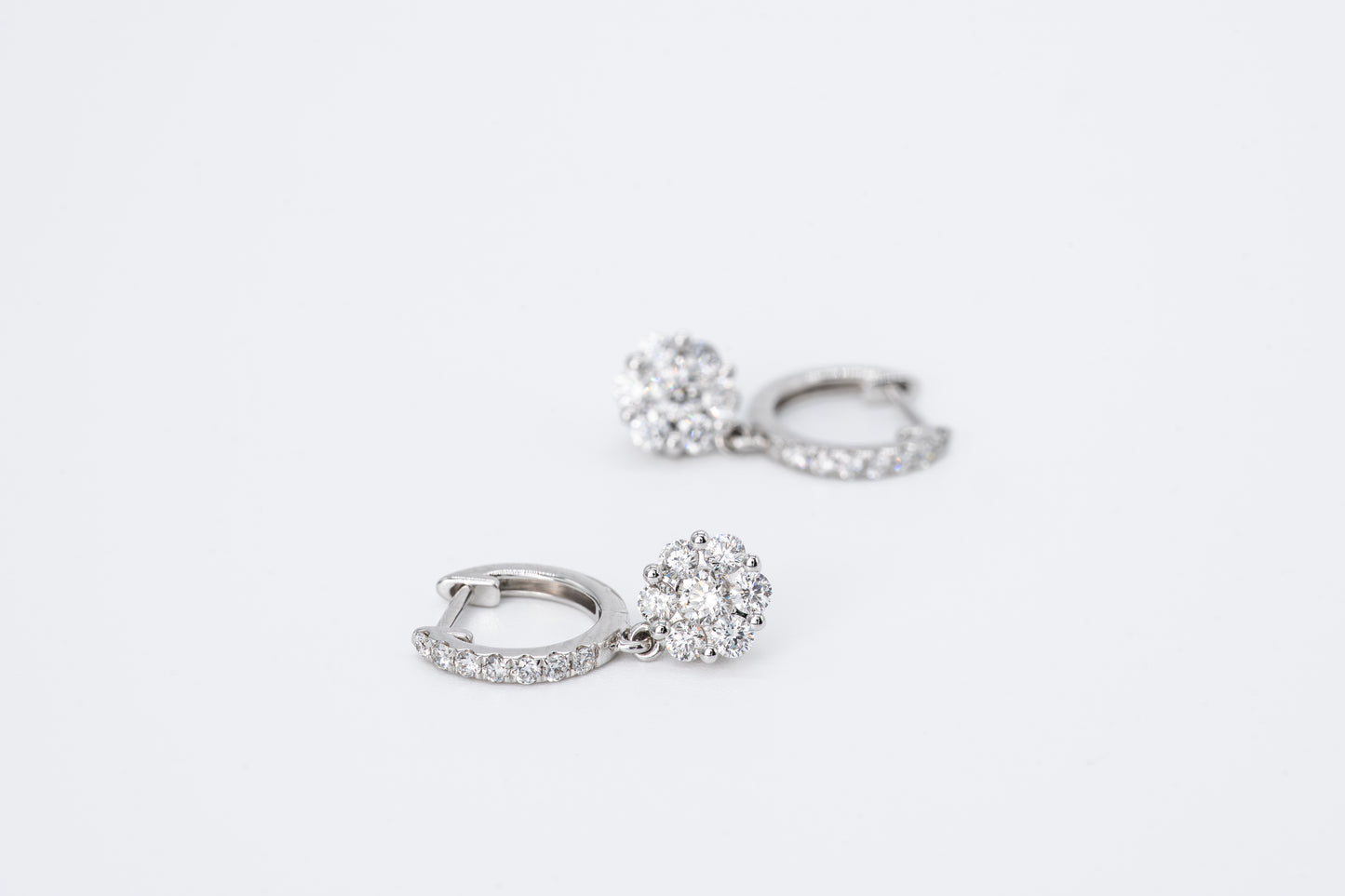 ESTELLE - 18CT White Gold Diamond Earrings