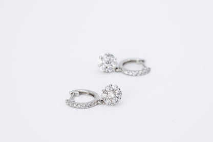 ESTELLE - 18CT White Gold Diamond Earrings