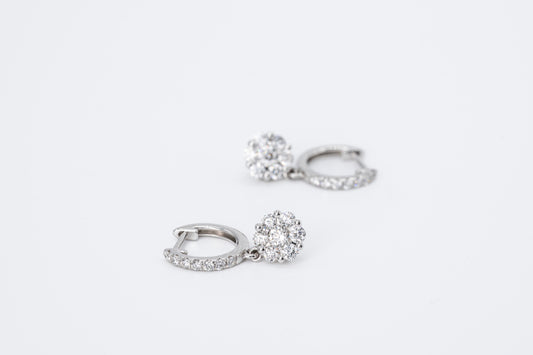ESTELLE - 18CT White Gold Diamond Earrings