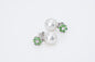 AURRETTE - 18CT White Gold Garnet & Pearl Earrings