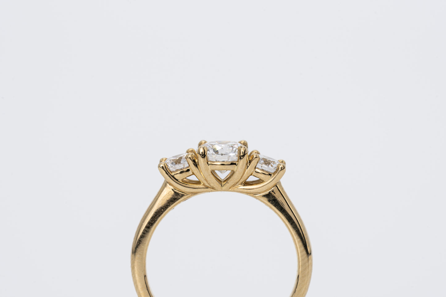 AURELINE - 18CT Yellow Gold Three Stone Diamond Ring