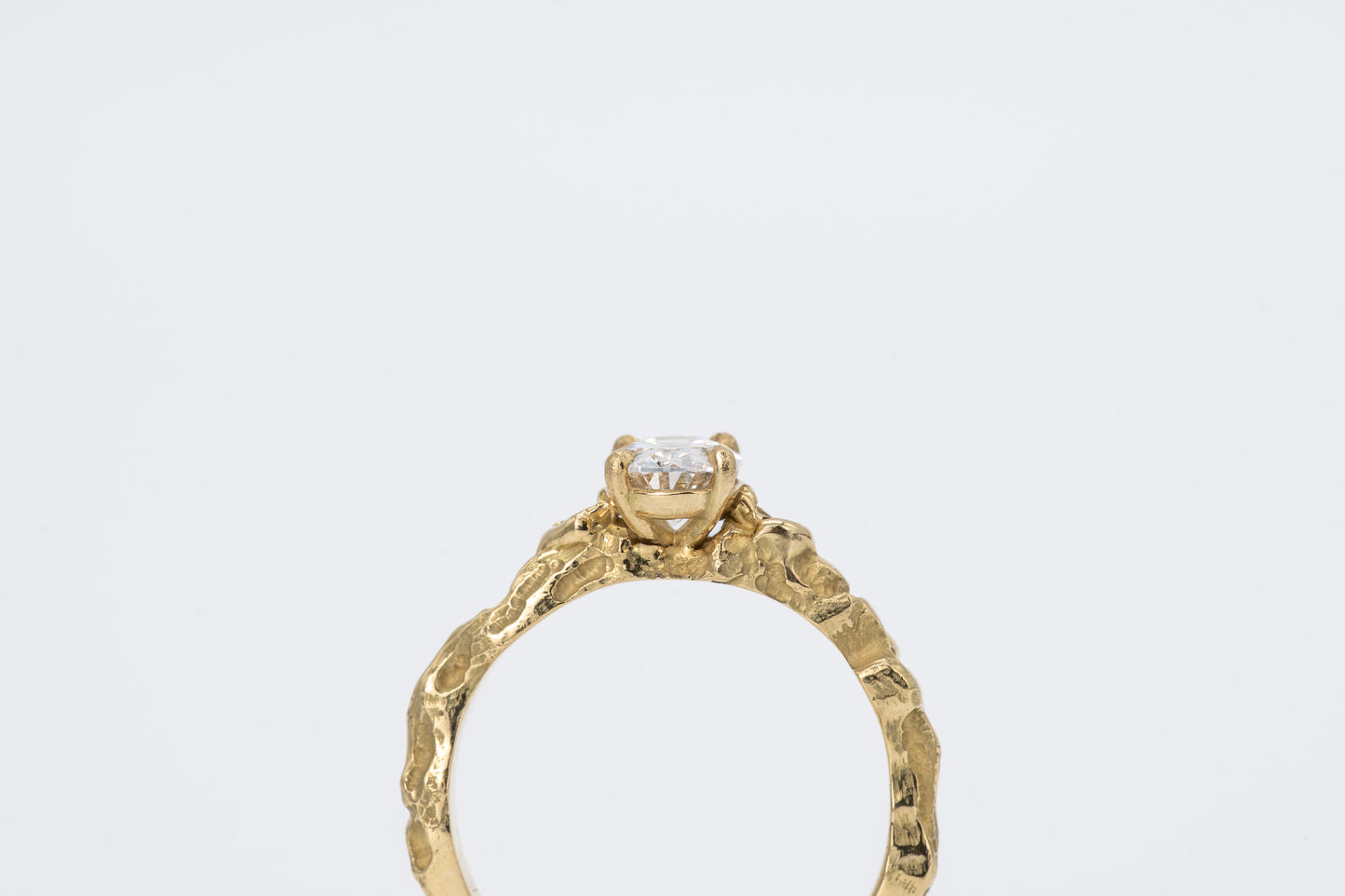 AURIELA - 18CT White Gold Engraved Diamond Ring