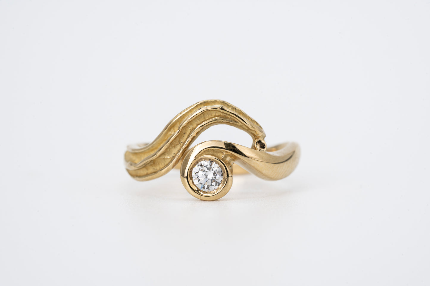 ELYSIA - 18CT Yellow Gold Organic Diamond Ring
