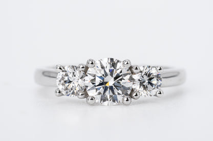 AURELINE - 18CT White Gold Three Stone Diamond Ring