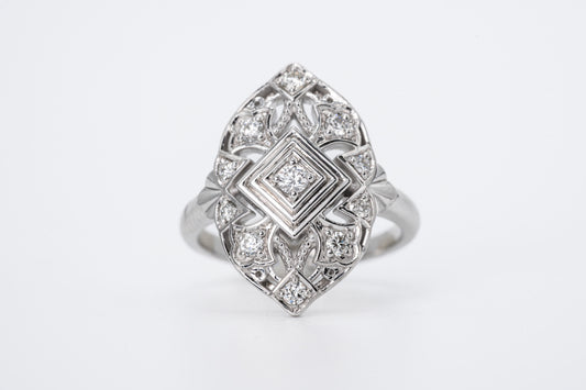 MARGAUX - 18CT White Gold Diamond Diamond Ring