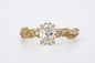 AURIELA - 18CT Yellow Gold Engraved Diamond Ring